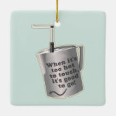 Barista cafe melk verwarmende kruik keramisch ornament (Achterkant)