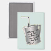 Barista cafe melk verwarmende kruik magneet (Voorkant / Achterkant)