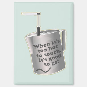 Barista cafe melk verwarmende kruik magneet