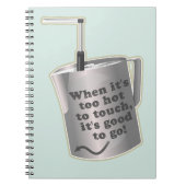 Barista cafe melk verwarmende kruik notitieboek (Voorkant)