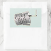 Barista cafe melk verwarmende kruik rechthoekige sticker (Tas)