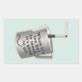 Barista cafe melk verwarmende kruik rechthoekige sticker (Voorkant)