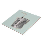 Barista cafe melk verwarmende kruik tegeltje (Zijkant)