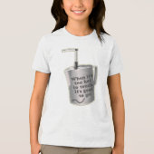 Barista cafe melk verwarmende kruik Tri-Blend shirt (Voorkant)