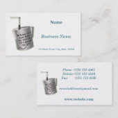 Barista cafe melk verwarmende kruik visitekaartje (Voorkant / Achterkant)