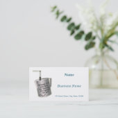 Barista cafe melk verwarmende kruik visitekaartje (Staand voorkant)