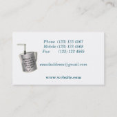 Barista cafe melk verwarmende kruik visitekaartje (Achterkant)