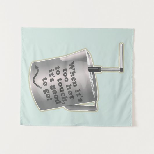 Barista cafe melk verwarmende kruik wandkleed (Voorkant (horizontaal))