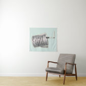 Barista cafe melk verwarmende kruik wandkleed (In Situ (horizontaal))