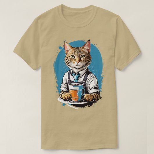 Barista Cat 1 T-shirt (Design voorkant)