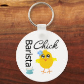 Barista Chick Sleutelhanger (Voorkant)