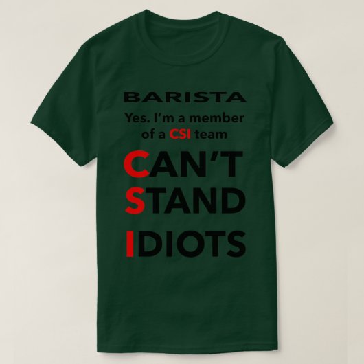 BARISTA Classic TShirt (Design voorkant)