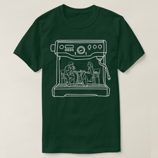 Barista Coffee Coffeemaker 10 T-shirt (Design voorkant)
