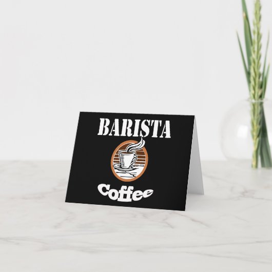 Barista Coffee Feestdagen Kaart (Voorkant)