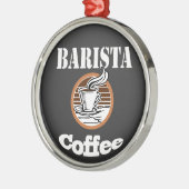 Barista Coffee Metalen Ornament (Links)