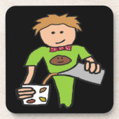 Barista Coffee Shop Bier Onderzetter (Voorkant)