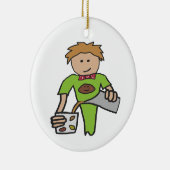 Barista Coffee Shop Keramisch Ornament (Rechts)