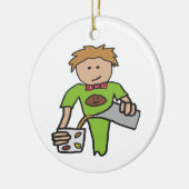Barista Coffee Shop Keramisch Ornament (Links)