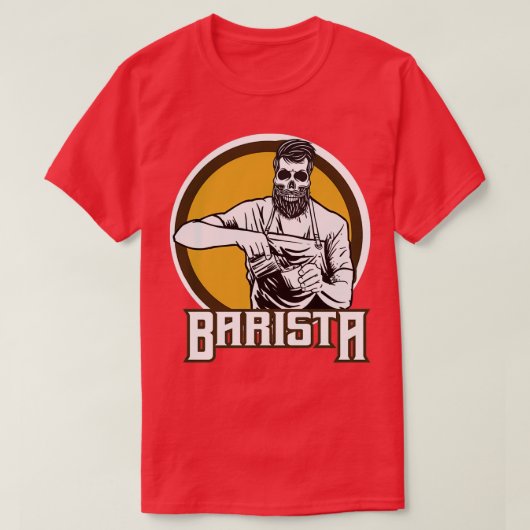Barista Coffee Skeleton Funny National Barista Day T-shirt (Design voorkant)