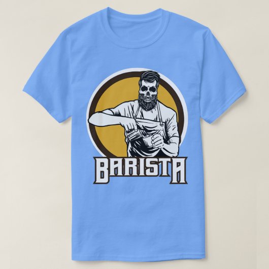 Barista Coffee Skeleton Funny National Barista Day T-shirt (Design voorkant)