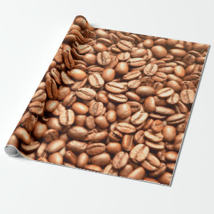 Barista Coffeehouse Shop Coffee Beans Patroon Cadeaupapier
