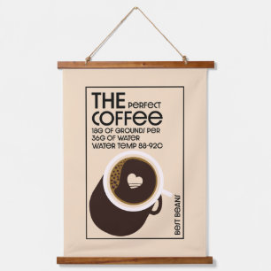 Barista Coffeeshop Hangend Wandkleed