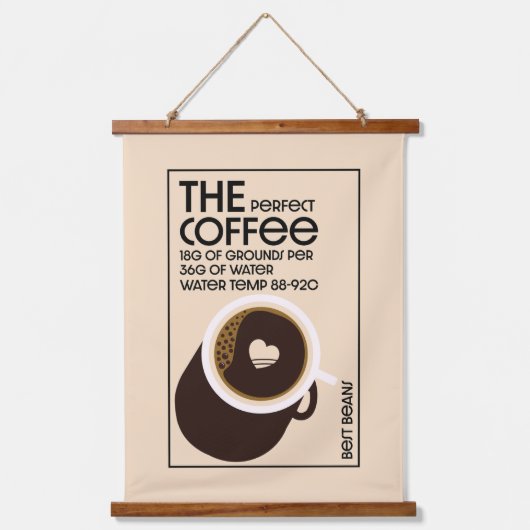 Barista Coffeeshop Hangend Wandkleed (Voorkant)