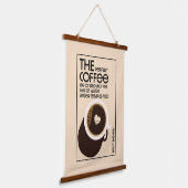Barista Coffeeshop Hangend Wandkleed (Gebogen)