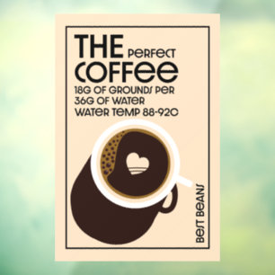 Barista Coffeeshop Raamsticker