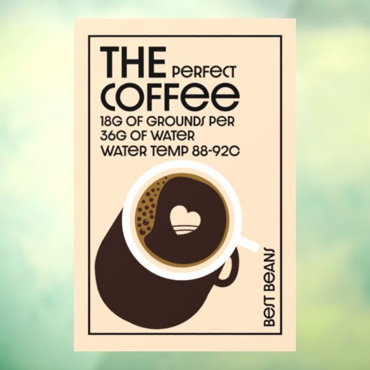 Barista Coffeeshop Raamsticker (Vel 3)