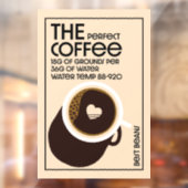 Barista Coffeeshop Raamsticker (Vel 2)