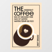 Barista Coffeeshop Raamsticker (Vel)