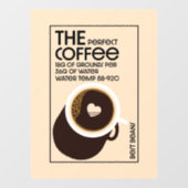 Barista Coffeeshop Raamsticker (Vel)