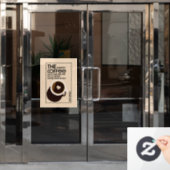 Barista Coffeeshop Raamsticker (Kantoordeur)