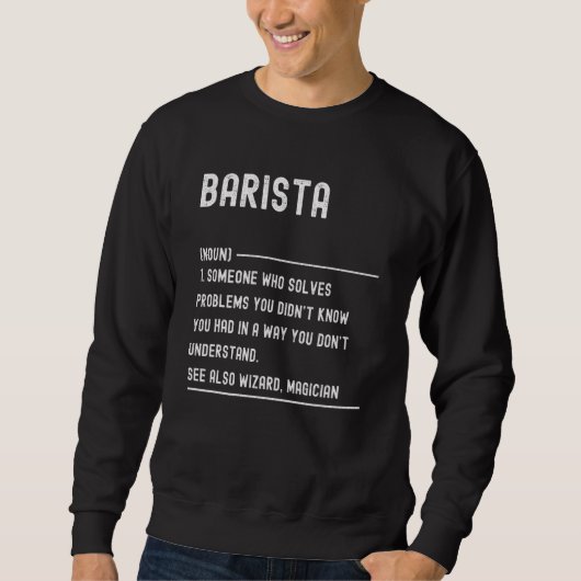 Barista Definitie T-shirts Grappige Functietitel (Voorkant)