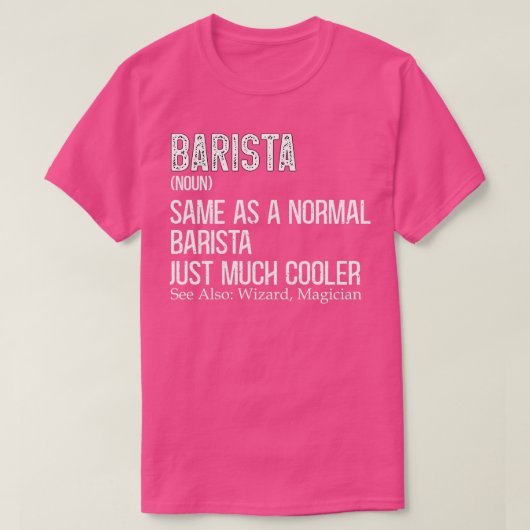Barista Definition of Coffee Lovers Coffemaker B T-shirt (Design voorkant)