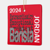 Barista Extraordinaire CUSTOM Keramisch Ornament (Links)