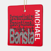 Barista Extraordinaire CUSTOM Keramisch Ornament (Links)