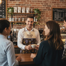 Barista folk coffee — koffie bruin met karamel