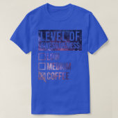 Barista Funny Art Level of Coffee 3 T-shirt (Design voorkant)