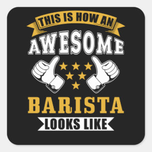 Barista Gift Vierkante Sticker