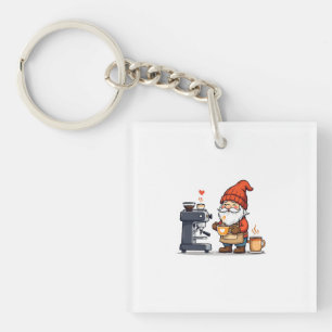 Barista Gnome Brewing Coffee Sleutelhanger