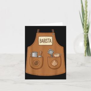 Barista Grappig Cute Schort Koffie Espresso Kostuu Kaart