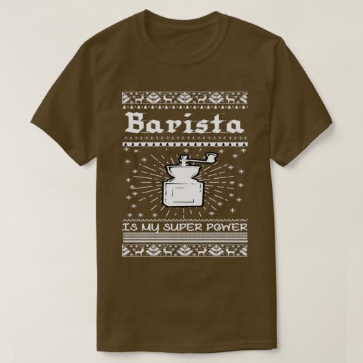 Barista is mijn supermachtskist Barista T-shirt (Design voorkant)
