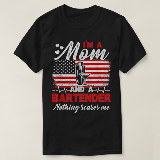 Barista Ix27m een moeder en een barman... niets ma T-shirt (Design voorkant)