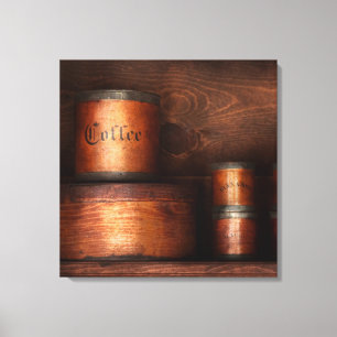 Barista - Koffie - Koffie en specerijen Canvas Afdruk