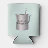 Barista koffie maken grappige dokter blikjeskoeler (Voorkant)