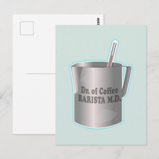 Barista koffie maken grappige dokter briefkaart (Voorkant / Achterkant)