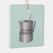 Barista koffie maken grappige dokter keramisch ornament (Rechts)
