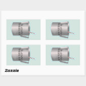 Barista koffie maken grappige dokter rechthoekige sticker (Vel)